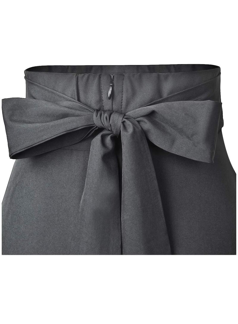 RANPHEE Gray Skirt Women Faldas Largas de Mujer Elegantes Fall Casual Long Pleated Flowy Fit and Flare Swing A Line Flattering Skirts to Hide Tummy M - Image 4